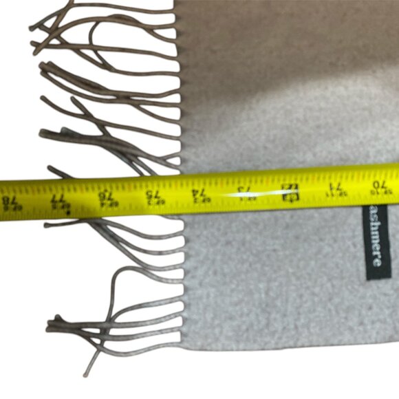 CASHMERE OMBRE SCARF FRINGE - Picture 6 of 6